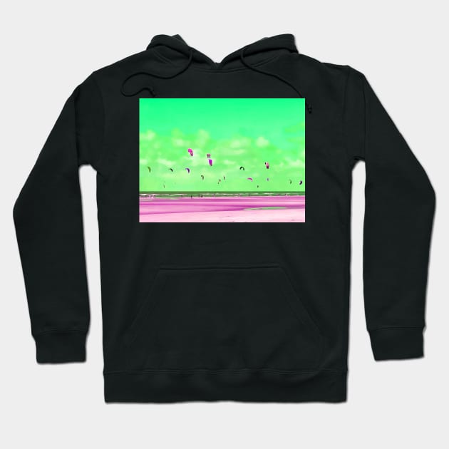 Wide Kite Beach No. 2 Hoodie by asanaworld